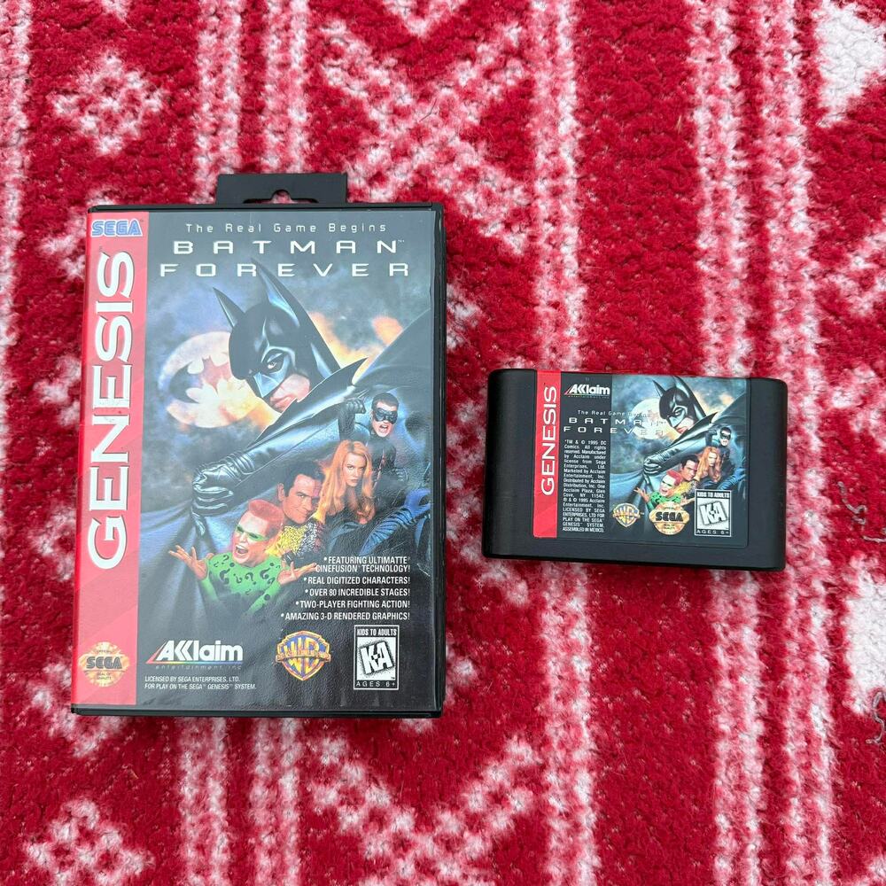Batman Forever (Sega Genesis, 1995) Game & Case - Tested